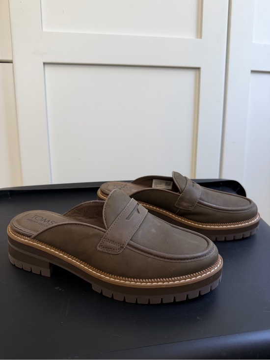 Toms Shoes - Toms Brown Mule Loafers with Lug Sole